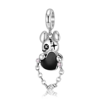 Charm Doll Bear Pendant Silver Accessories Bracelet Charm - Pd0804