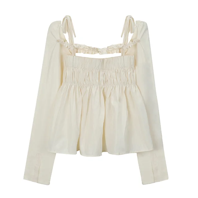 Off the shoulder Camisole With Detachable Sleeves Apricot - Shop at LoveMi