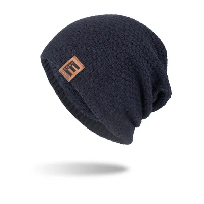 Winter Korean Style Trendy Knitted Beanie Hat Blue - Shop at LoveMi