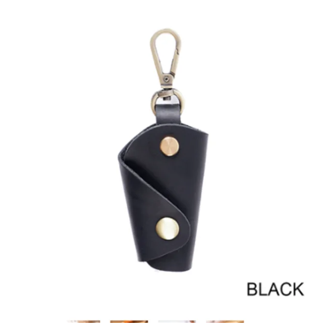 Top Layer Cowhide Small Household Men's Keychain Black - Shop at LoveMi