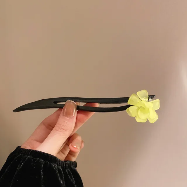 Simple Flower Hairpin Antique Hairpin Green Flowers - Shop at LoveMi