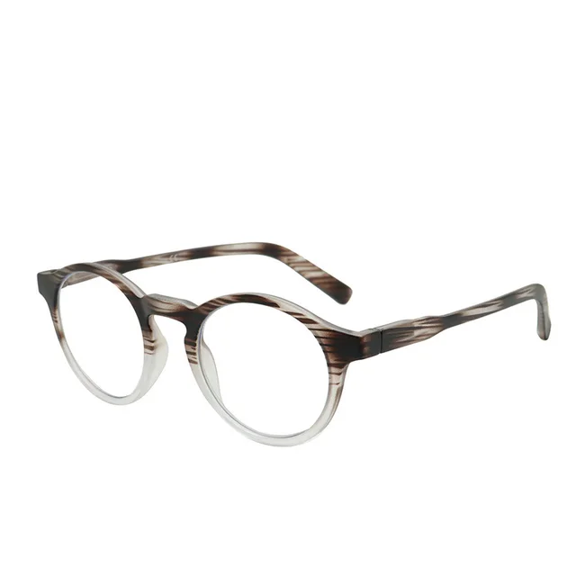 Round PC Full Frame Anti Blue Light Reading Glasses Striped Color - Shop at LoveMi