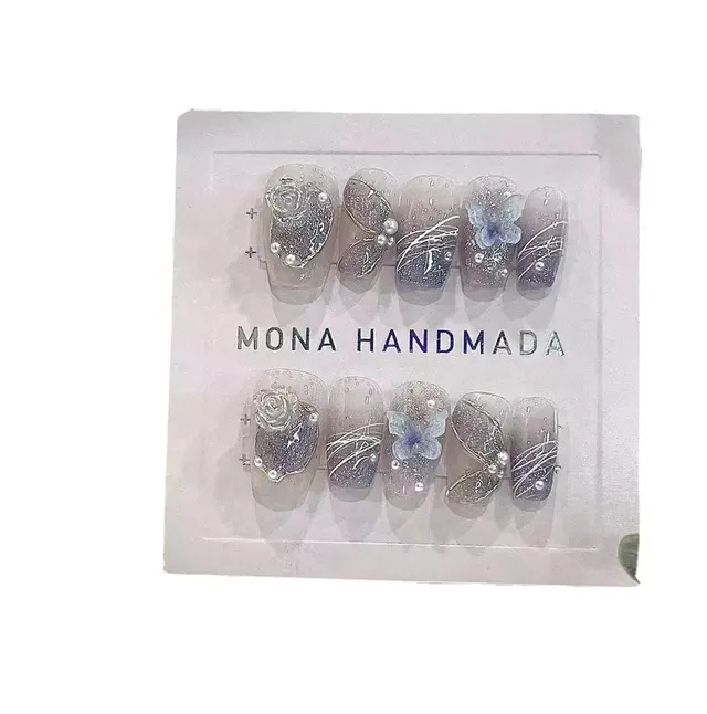 Purely Hand wearing Bridal Fake Nails Set - Shop at LoveMi