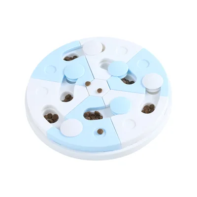 Pet Toy Blue And White Jigsaw Puzzle Feeding Tray Blue White - Shop at LoveMi