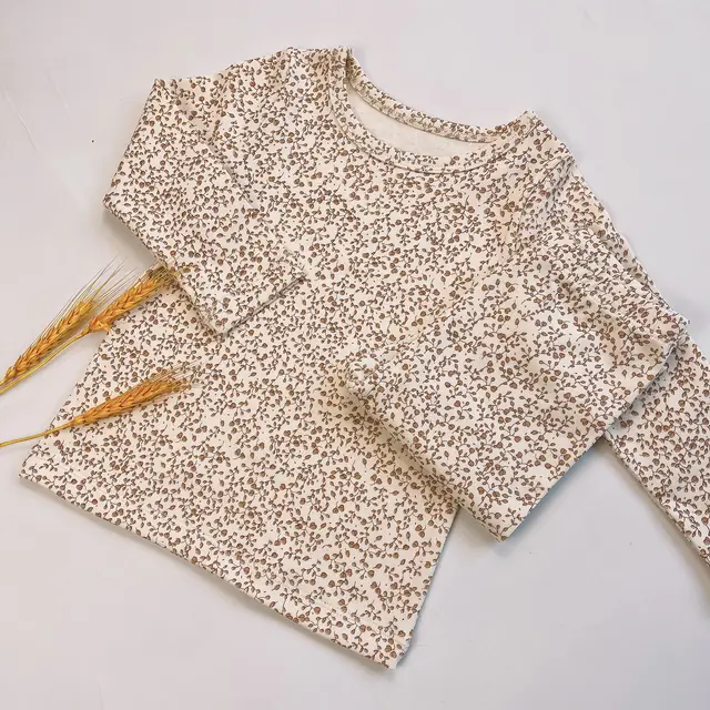 Fashion Homewear Pajamas Print Parent Child Suit Small Leaves - Shop at LoveMi
