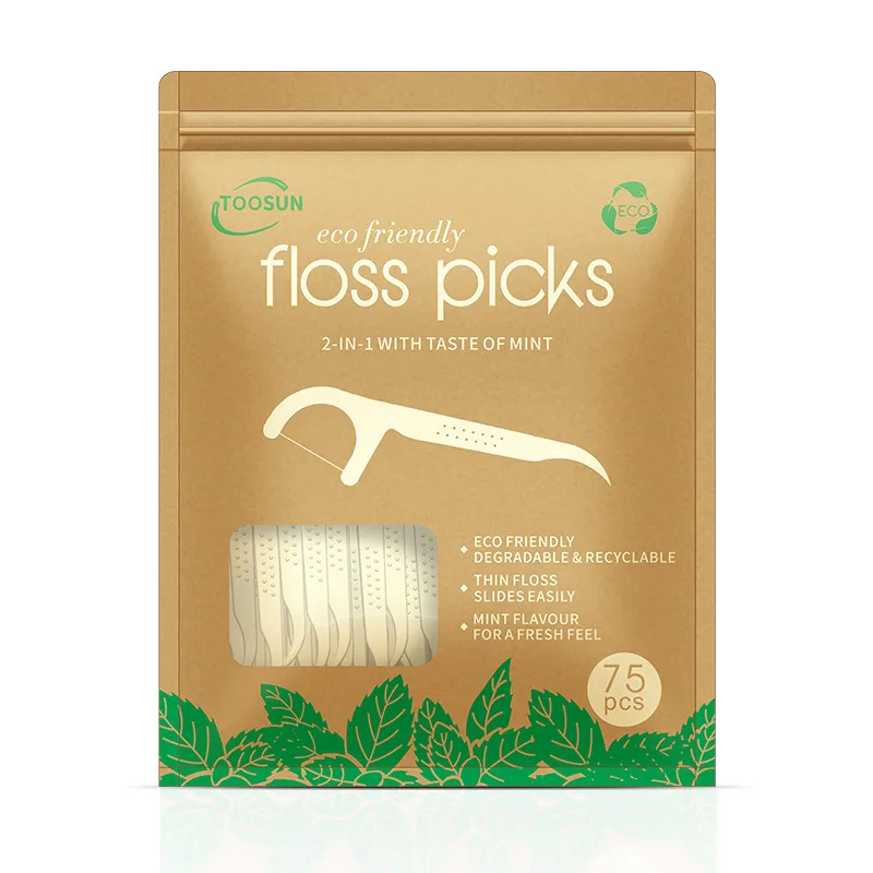Degradable Dental Floss Mint Flavor Stick Eco friendly Dental Floss Stick - Shop at LoveMi