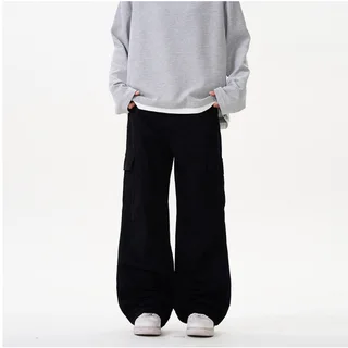 Workwear Loose Jeans Women's Retro Fashion Street - Black