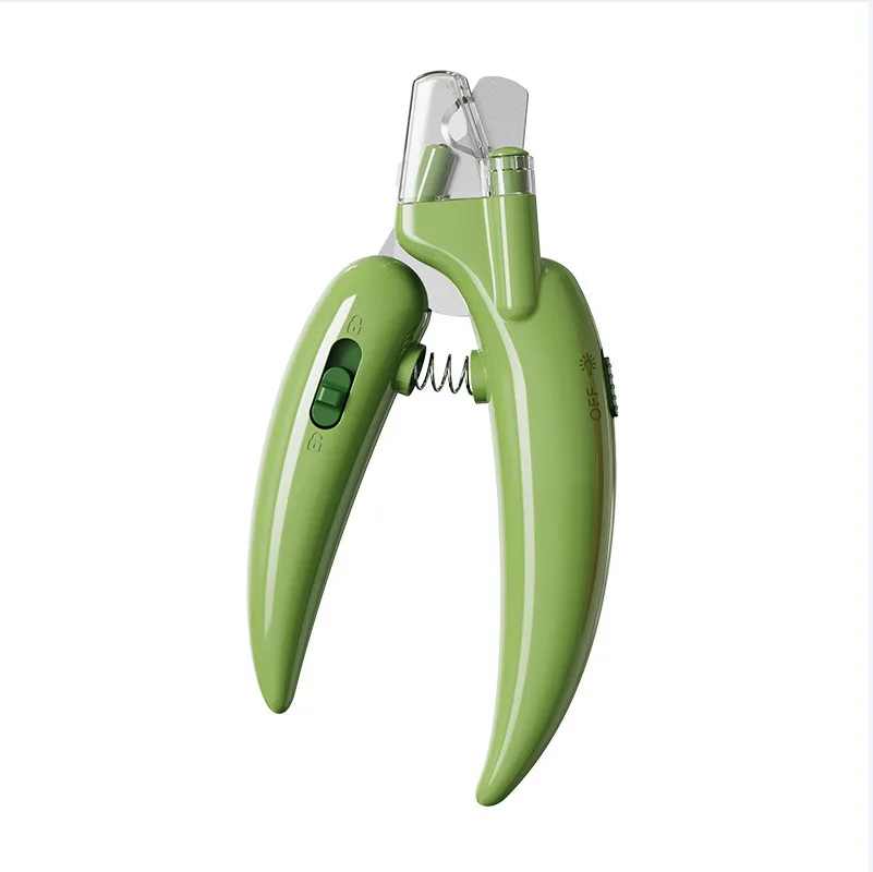 New LED Blood Line Pet Nail Clippers Cat Dog Pets Supplies - Green
