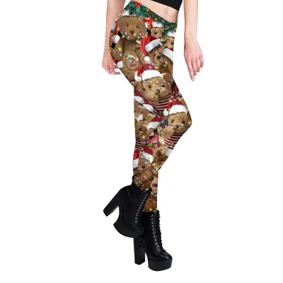 Digital Printing Pants Christmas New Style Elastic Women B2301135 - Shop at LoveMi