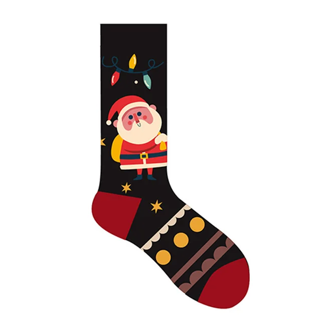 Christmas Socks Festive High Tube Pure Cotton Night - Shop at LoveMi