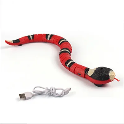 Interactive Electric Induction Snake Funny Cat Toy Snake - Shop at LoveMi