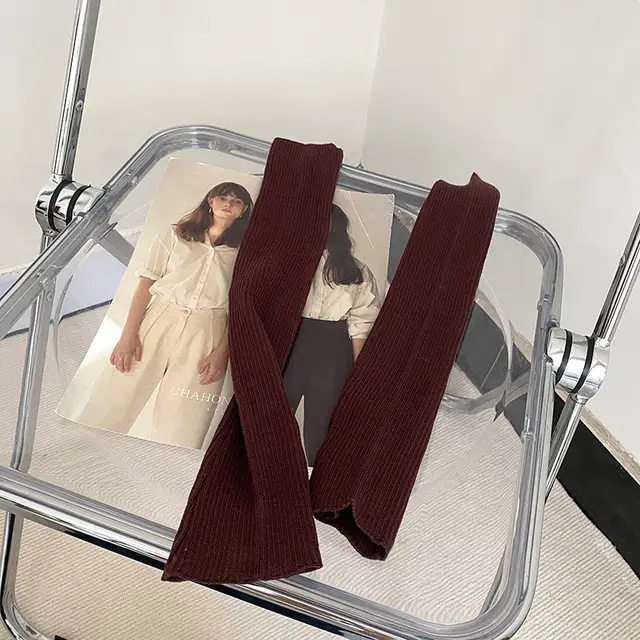 Women's Solid Color Sweet Sleeves Toe Korean Style Wool Coffee - Shop at LoveMi