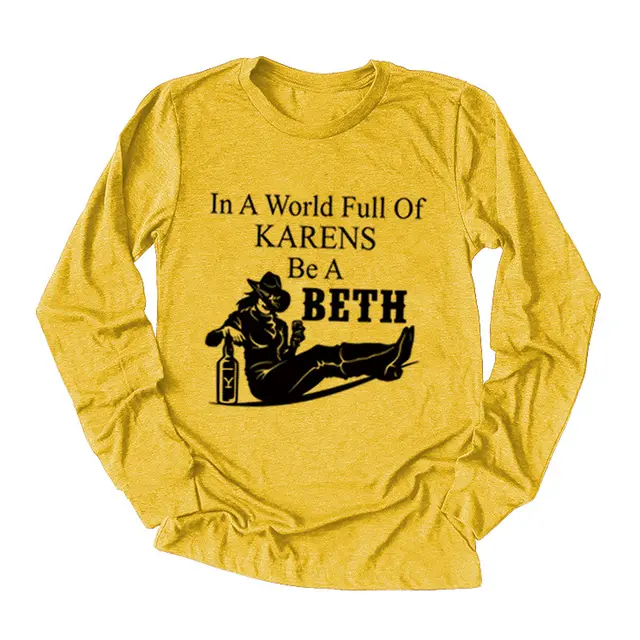 In A World Full Women's Bottoming T shirt Yellow - Shop at LoveMi