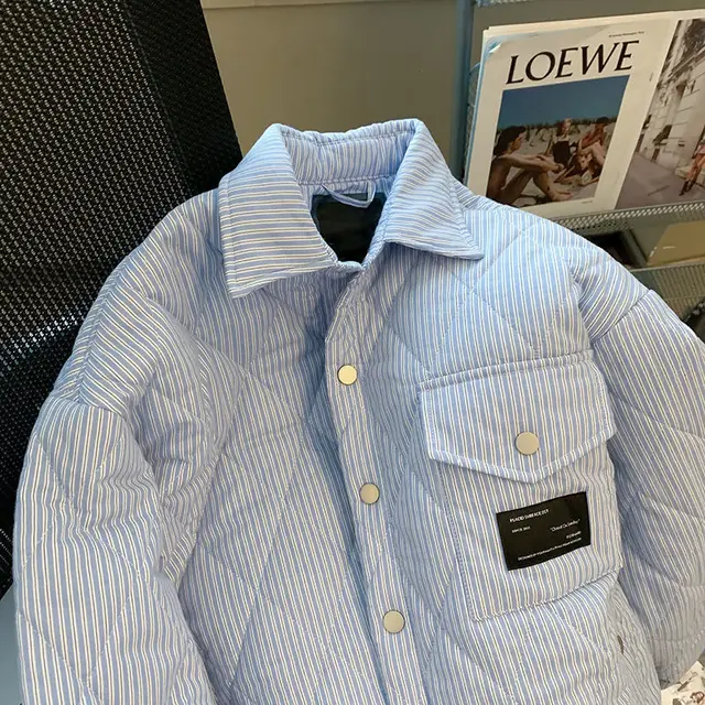 Thickened Cotton Clothing Niche Loose Design Jacket - Blue