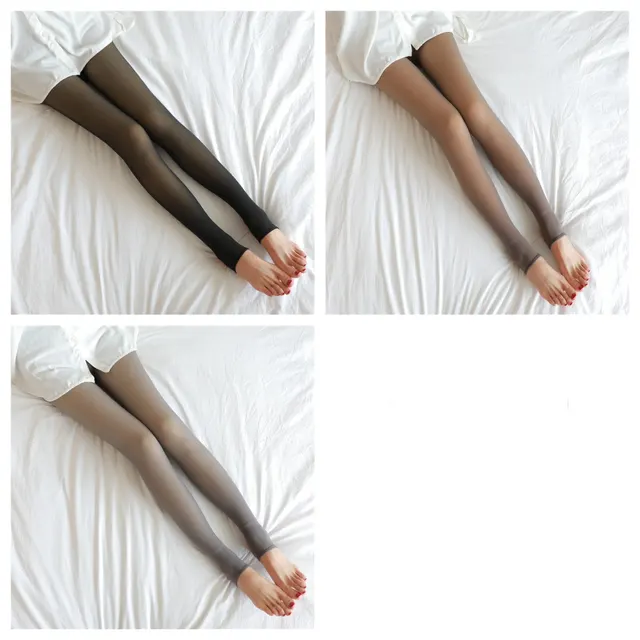 Fake Translucent Plus Size Leggings Fleece Lined Tights Fall And Winter Warm Fleece Pantyhose Women Fleece Lined Pantyhose Thermal Winter Tights ... 3Pcs Set Footstep - Shop at LoveMi