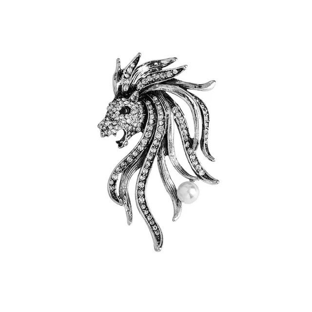 Crown Suit Badge Simple Clothing Accessories Brooch The Ancient Silver2 - Shop at LoveMi