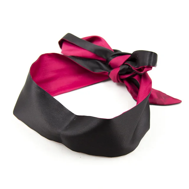 Satin Cloth Double sided Accessories Eye Mask Two Color In Black And Red - Shop at LoveMi