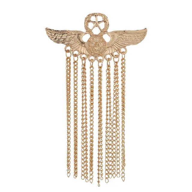 Five Star Wings Metal Badge Pin Gold - Shop at LoveMi