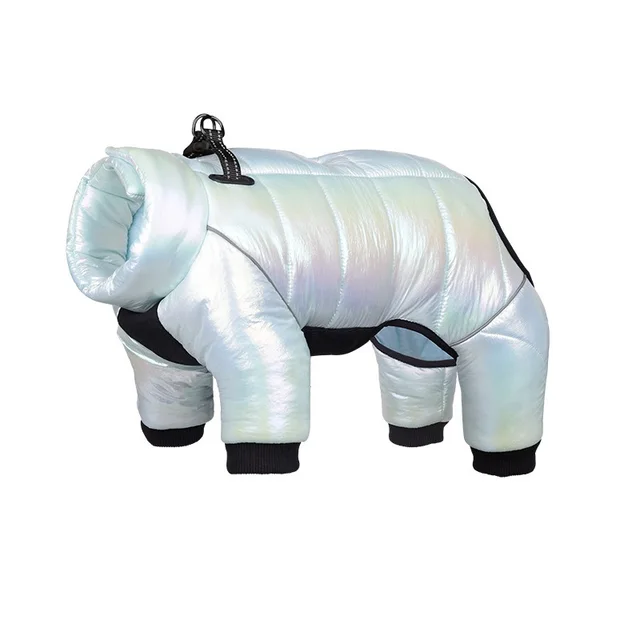 Pet Anti light Warm New Article Clothing Winter Dog Down Jacket Waterproof Pets Clothes For Small Dogs Glare Blue - Shop at LoveMi