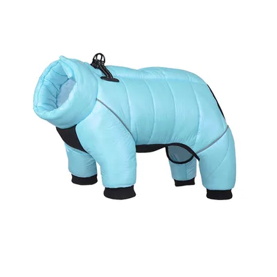 Pet Anti light Warm New Article Clothing Winter Dog Down Jacket Waterproof Pets Clothes For Small Dogs Light Blue - Shop at LoveMi