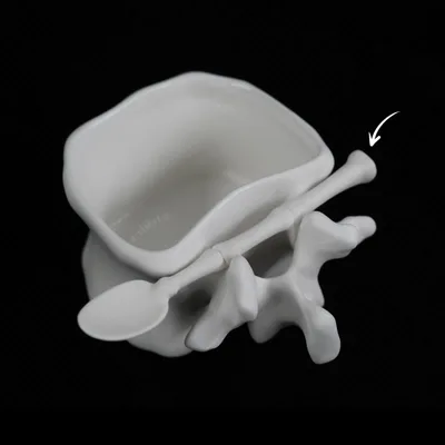 Ceramic Spine Coffee Cup Creative Gift Coffee Spoon Frosted Type - Shop at LoveMi