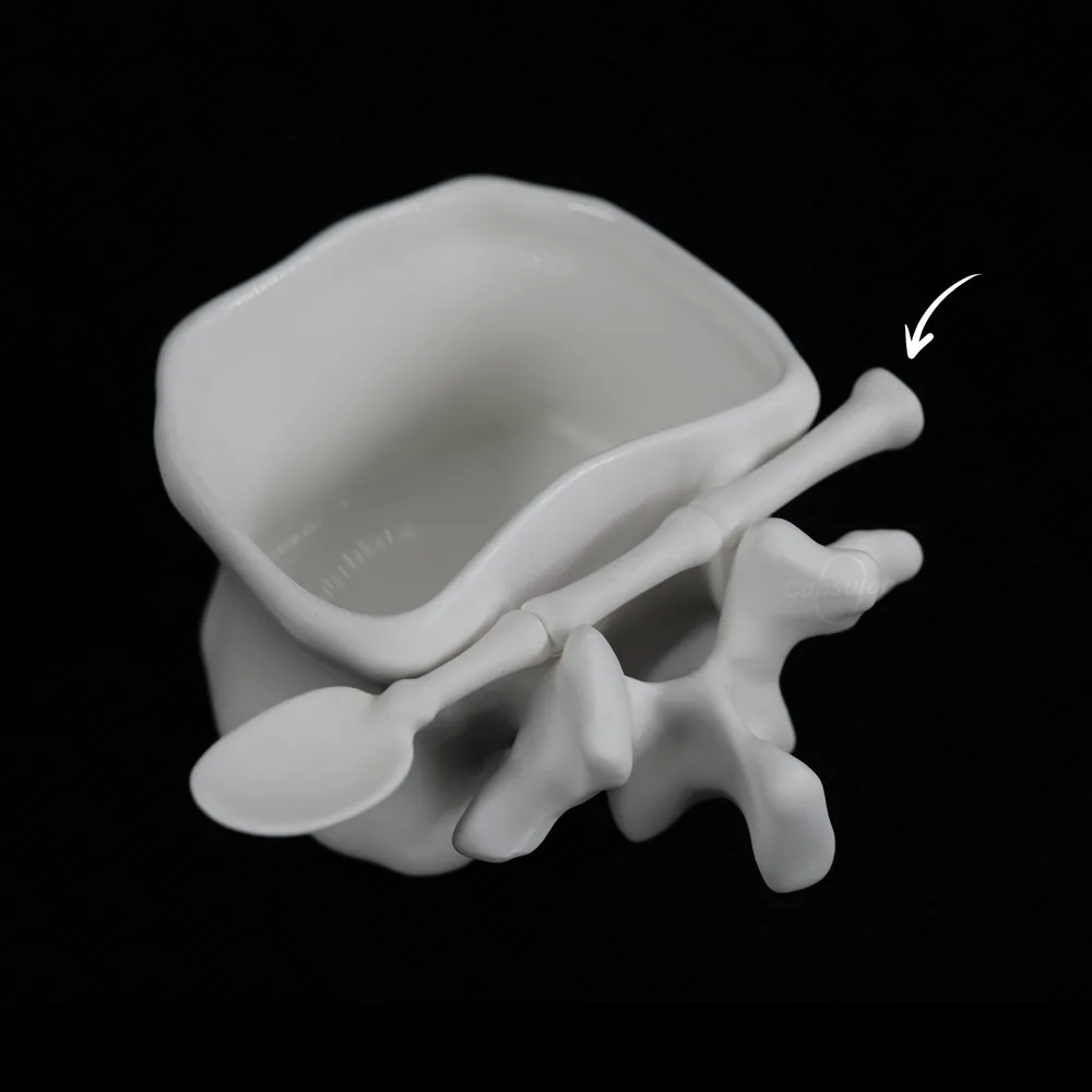 Ceramic Spine Coffee Cup Creative Gift Coffee Spoon Frosted Type - Shop at LoveMi