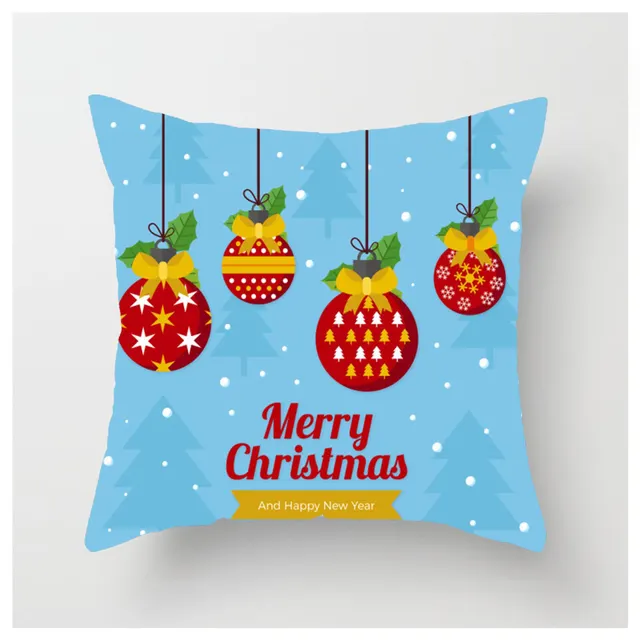 Linen Printed Pillowcase New Christmas Ball Printing 12Style - Shop at LoveMi