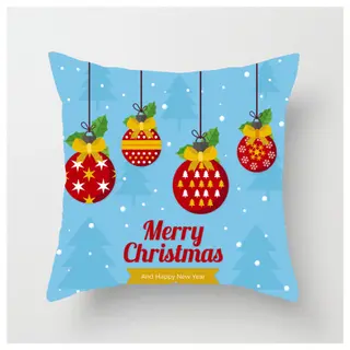 Linen Printed Pillowcase New Christmas Ball Printing - 12Style