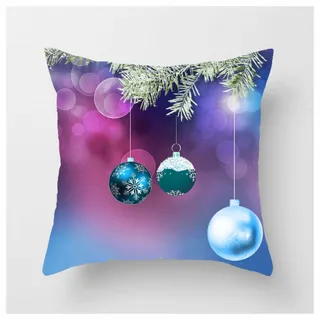 Linen Printed Pillowcase New Christmas Ball Printing - 1Style