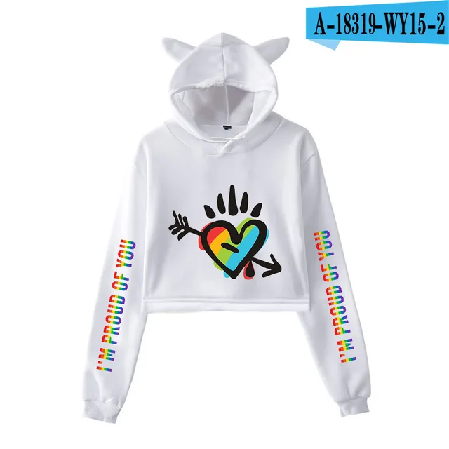 Girl Navel Exposed Cat Ear Sweater White - Shop at LoveMi