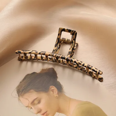Leopard Metallic Shark Hairpin Female Long Strip - Shop at LoveMi