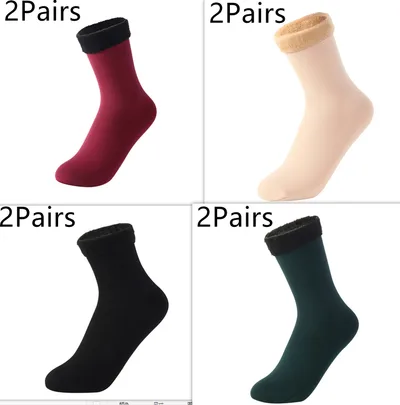 Women's Padded Velvet Warm Soft Medium Tube Socks Set7 - Shop at LoveMi