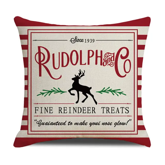 Red Letter Christmas Throw Pillow Cover Xm691 - Shop at LoveMi