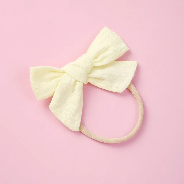 Full Moon Flower Bow Headdress Children Light Yellow - Shop at LoveMi