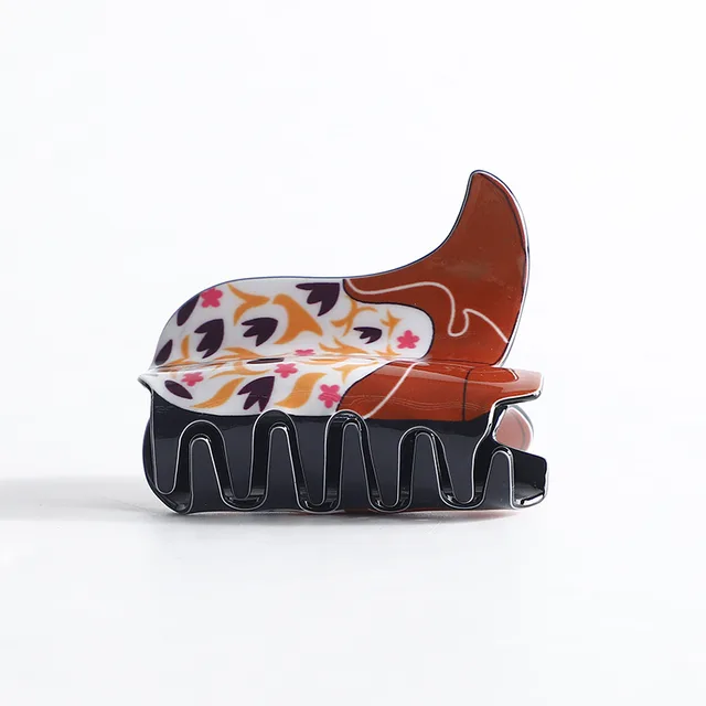 Retro Exotic Acrylic Barrettes Color Stripes Cowboy Boot - Shop at LoveMi