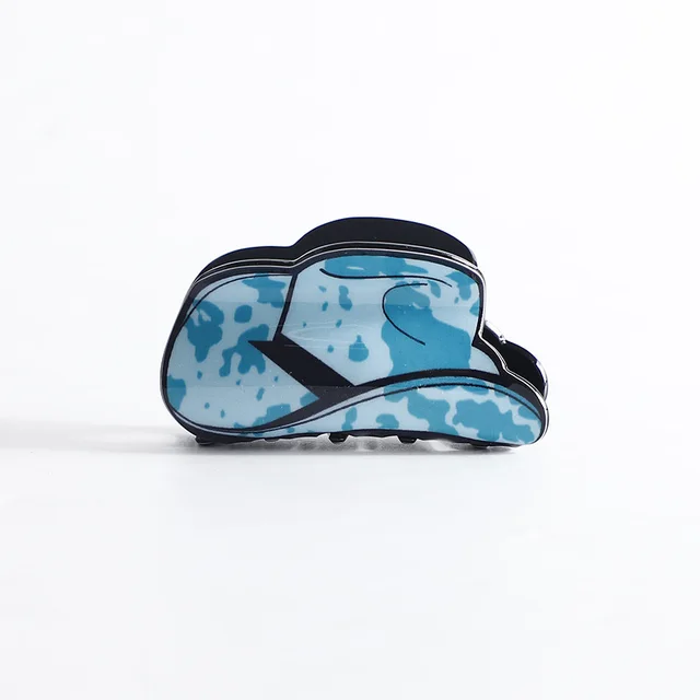 Retro Exotic Acrylic Barrettes Lake Blue Cowboy Hat - Shop at LoveMi
