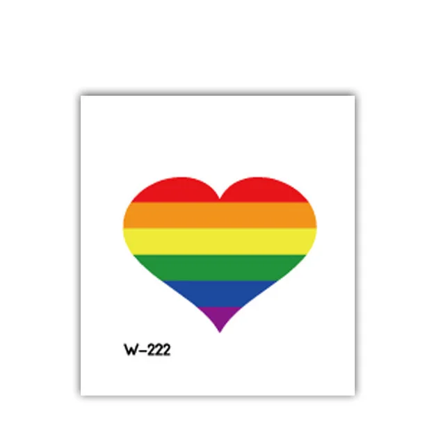 Face Stick Rainbow Geometric Flower Arm Tattoo Sticker W222 - Shop at LoveMi