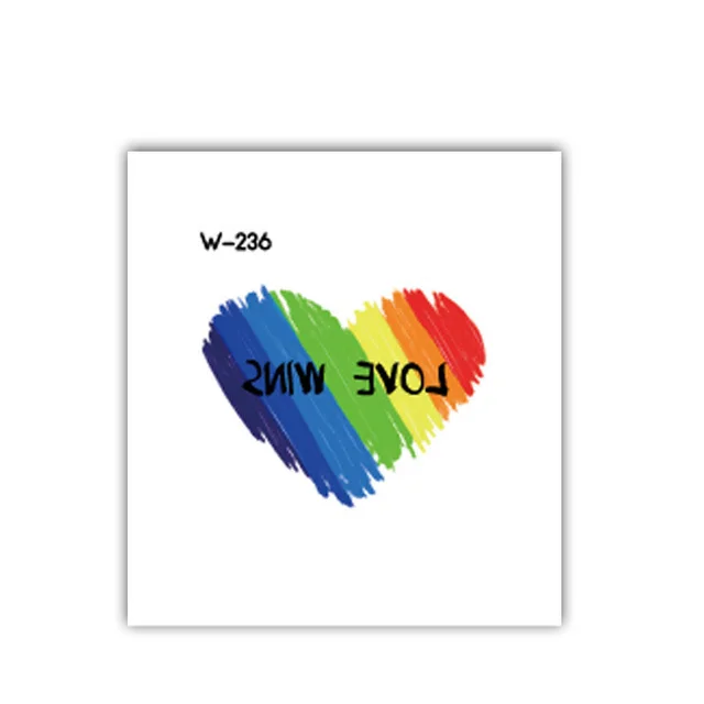 Face Stick Rainbow Geometric Flower Arm Tattoo Sticker W236 - Shop at LoveMi