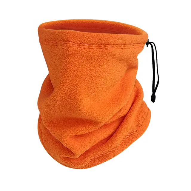 Bicycle Outdoor Cycling Warm Drawstring Rocking Fleece Neck Cover Orange - Shop at LoveMi