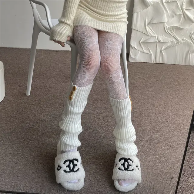 Jacquard Fishnet Stockings Is Sweet And Japanese Cute White - Shop at LoveMi