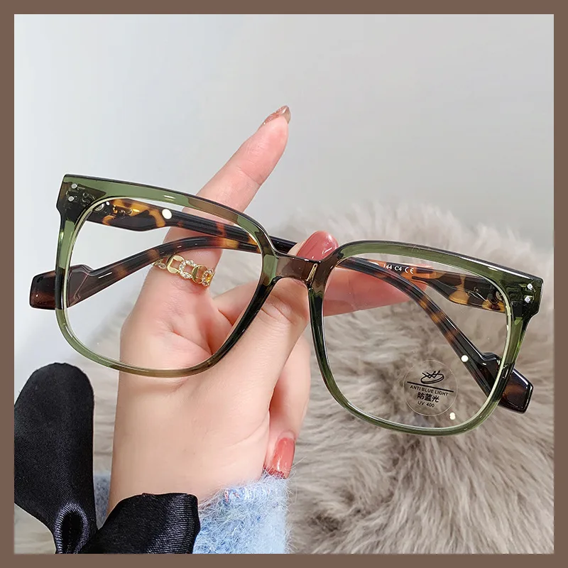 Retro Large Frame Can Be Equipped With Myopia Frame Plain Glasses - Shop at LoveMi