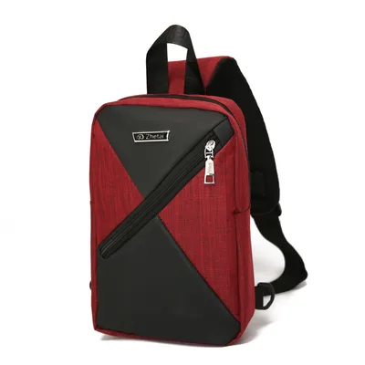 Outdoor Waterproof Large Capacity Men's Chest Bag Red - Shop at LoveMi