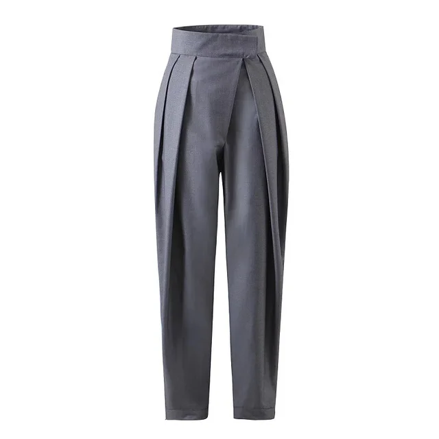 Fashion Slim Straight Casual Trousers For Women Grey - Shop at LoveMi