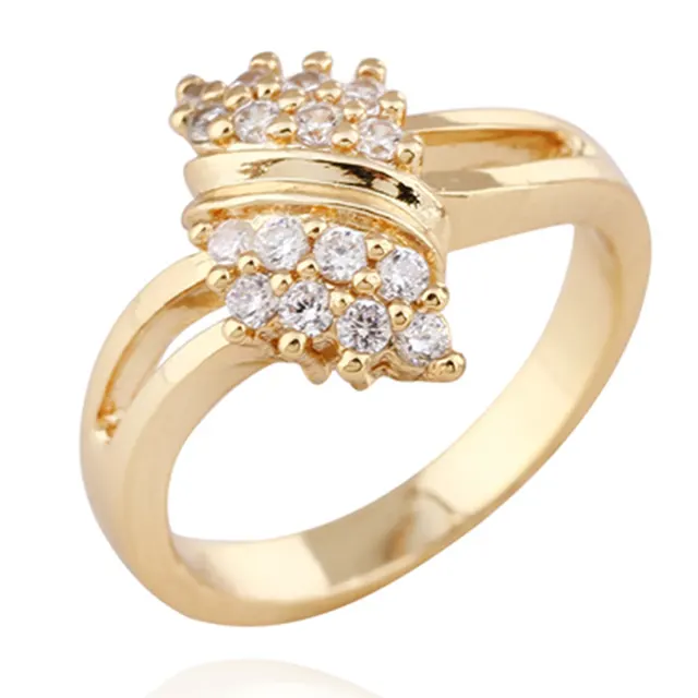 Girls Fashion Korean Fashion Zircon Ring Gold - Shop at LoveMi