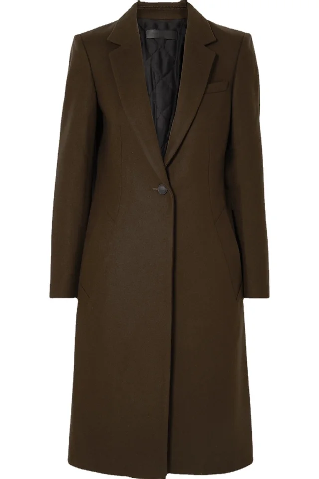 One Button Slim Fit Cotton Warm Thickened Overcoat Long Coat Coffee - Shop at LoveMi