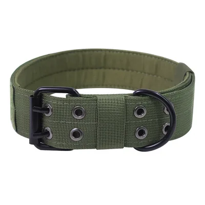 OneTigris Military Adjustable Dog Collar With Metal D Ring & Buckle Green - Shop at LoveMi