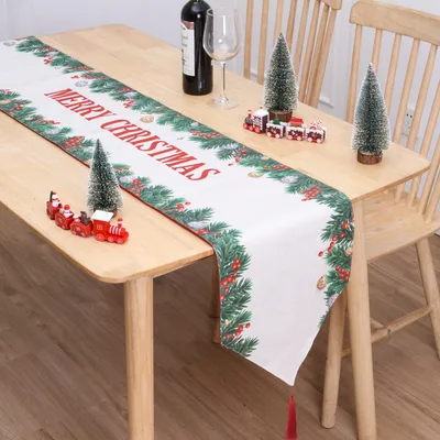Christmas Table Flag Double Printing Snowman Table Mat Color06 - Shop at LoveMi