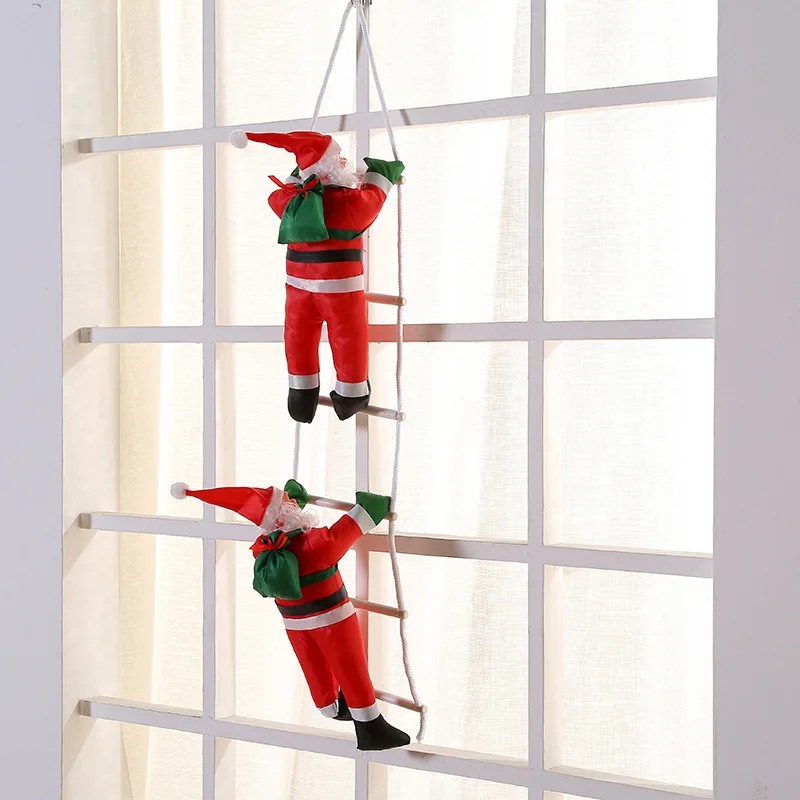 Christmas Ornaments Santa Claus Ladder Two Person Ladder - Shop at LoveMi
