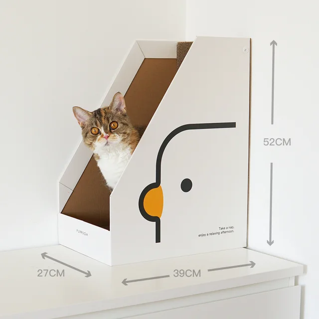 Corrugated Cardboard Box Wear resistant Cat Catching Toy Book Box Cat Grasping Board - Shop at LoveMi
