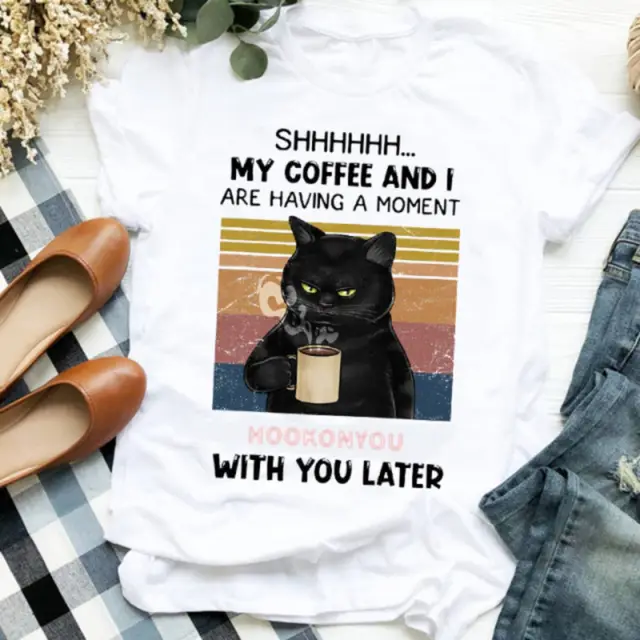 Russian Casual Round Neck Pattern Short Sleeve F White - Shop at LoveMi